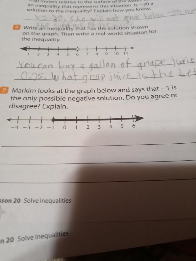 9 Markim looks at the graph below and says that -1 is the only possible negative solution-example-1