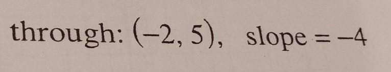 White the standard form of the equation of the line through the given point with the-example-1