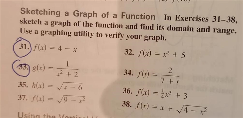 !) f(x + 2) f(x + bx) Sketching a Graph of a Function In Exercises 31–38, sketch a-example-1