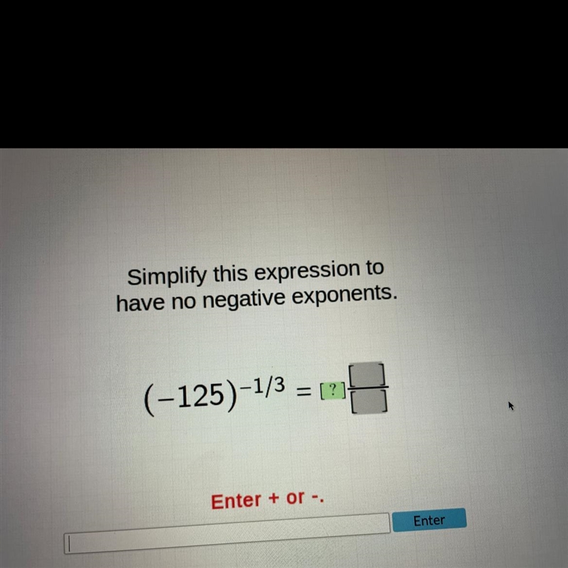 Simplify this expression to have no negative exponents.-example-1