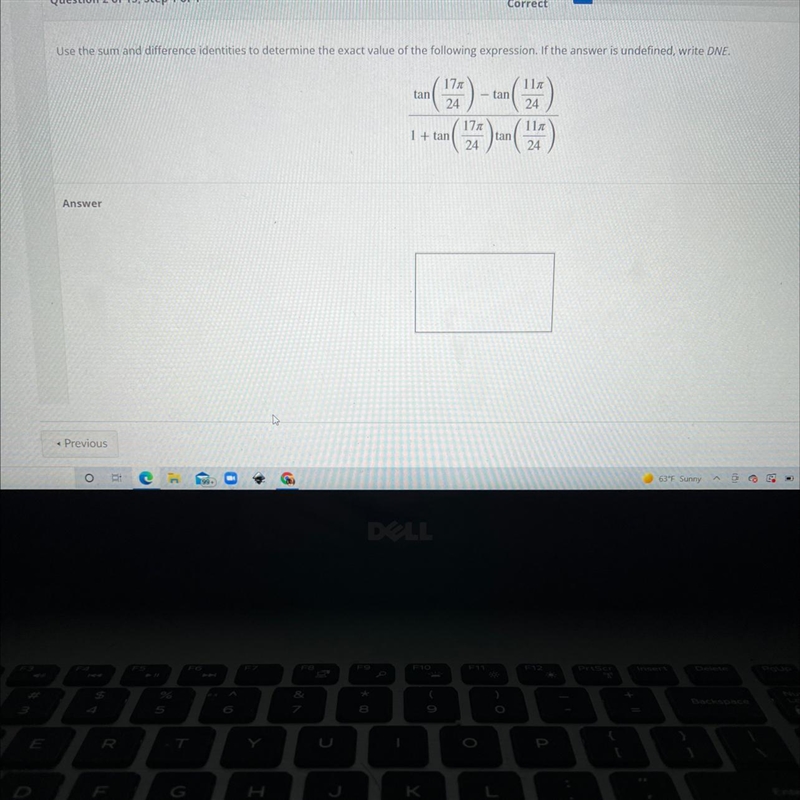 Use the sum and difference identities to determine the exact value of the following-example-1