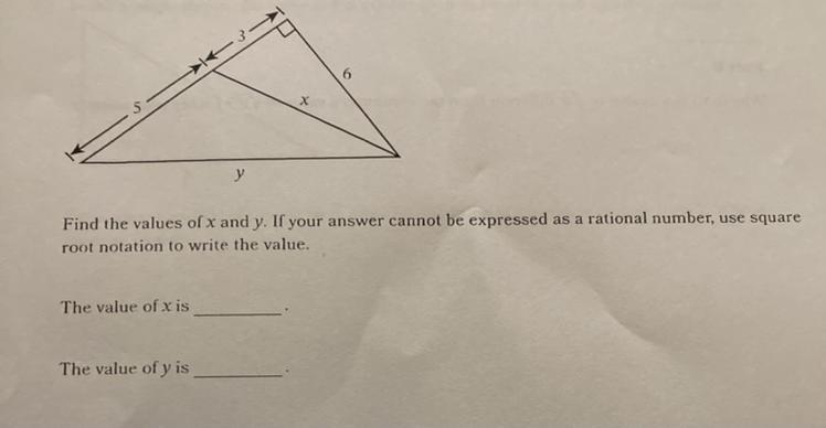 What is the value of x and y?-example-1