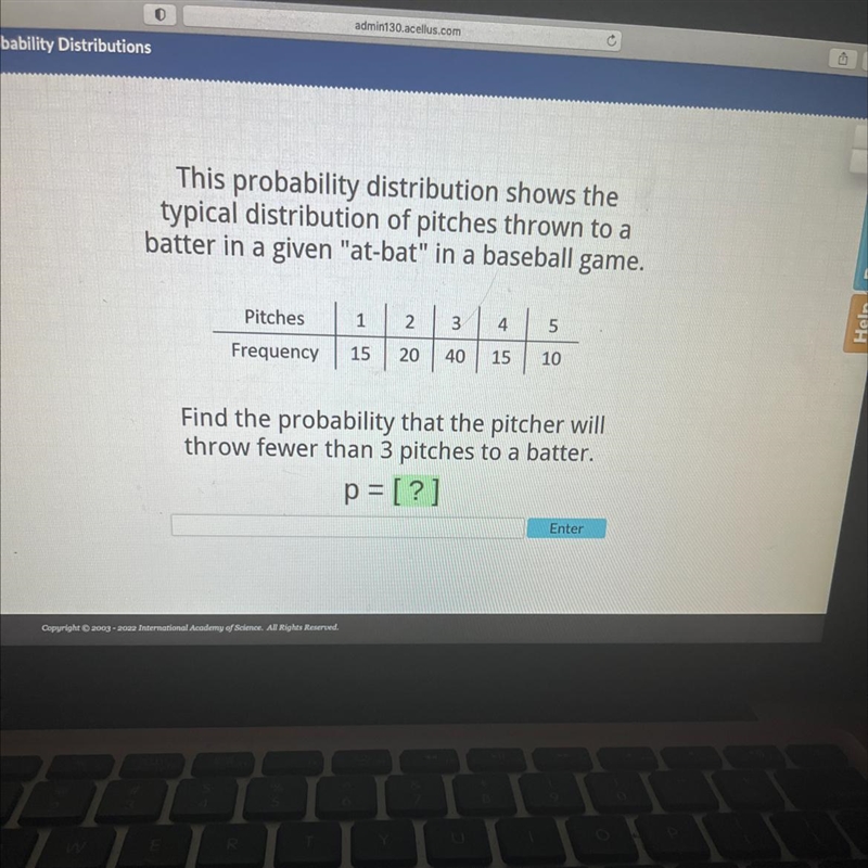 This probability distribution shows thetypical distribution of pitches thrown to abatter-example-1