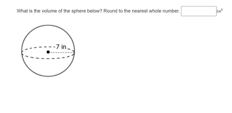 What is the volume of the sphere below? Round to the nearest whole number.-example-1