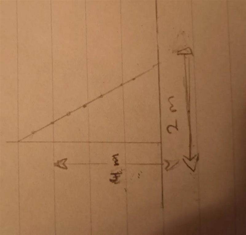 How long is the ladder to the nearest tenth of a metre?-example-1