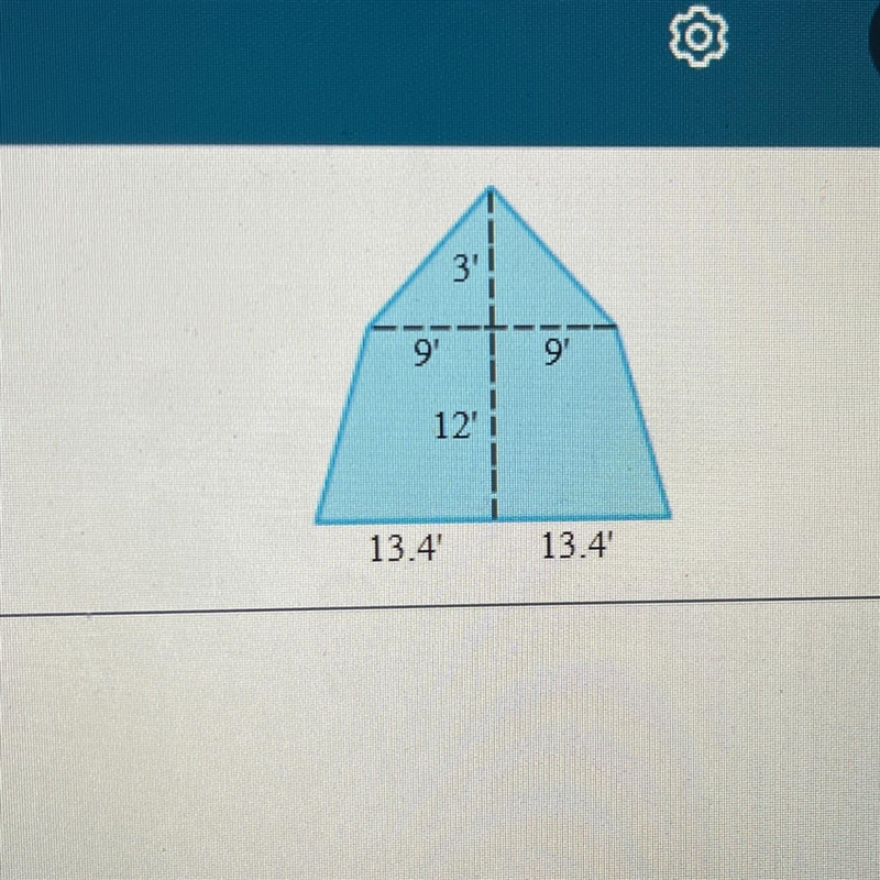 Find the area of the figure given to the right. Round to the nearest whole number-example-1