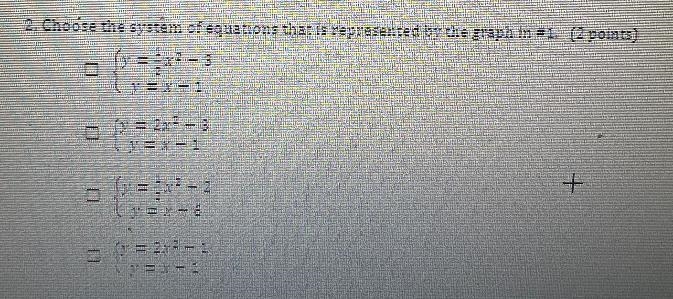 Use the graph of the systems of equations below to answer questions 1-210&4N76.3-4-3-2-10oB-example-2