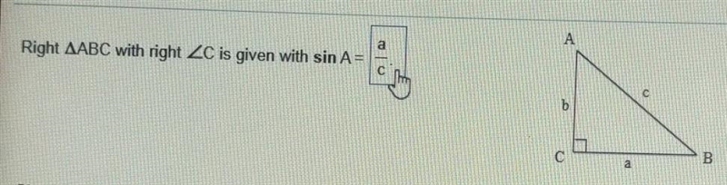 I need help will this besin A =a/c or the followingsin A =b/csin A =b/asin A =c/bsin-example-1