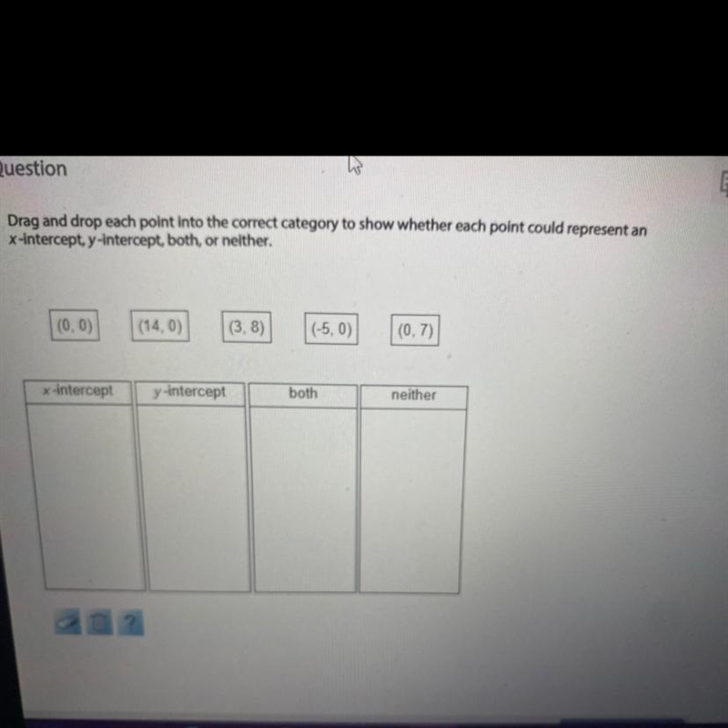 E-Drag and drop each point into the correct category to show whether each point could-example-1