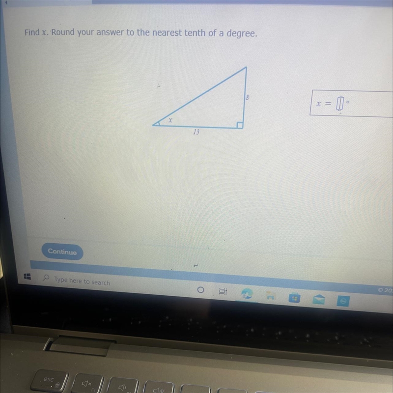 Find x round your answers to the nearest tenth of a degree-example-1