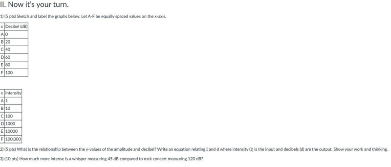 I need help with #3 of this problem. Thank you. The answer to #2 is d = log(I^20)-example-1