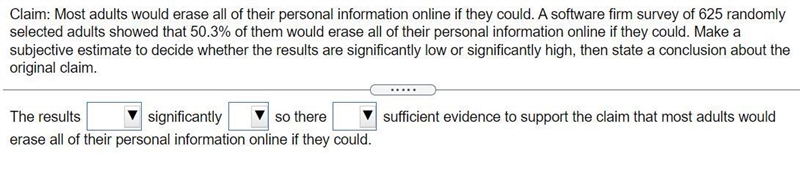 Claim: Most adults erase all of their personal information online if they could. A-example-1