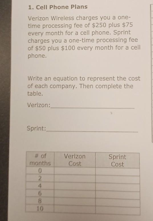 Verizon Wireless charges you a one- time processing fee of $250 plus $75 every month-example-1