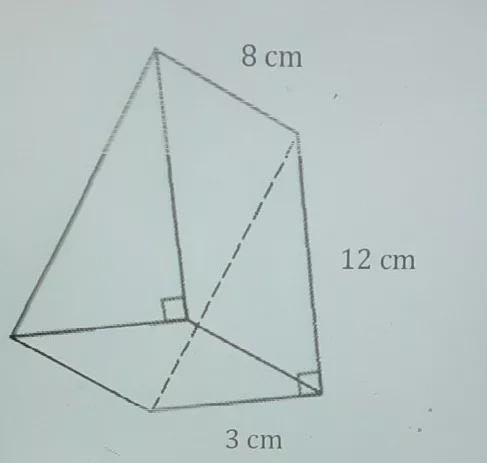 Given the right triangular prism what is lateral and surface area-example-1