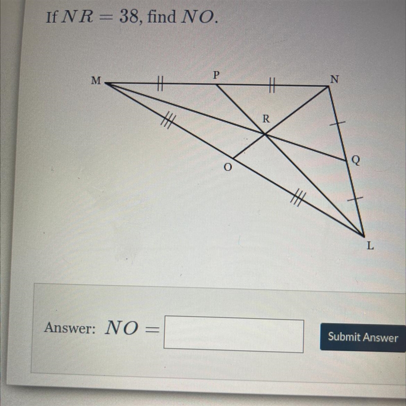 If N R = 38, find N O-example-1