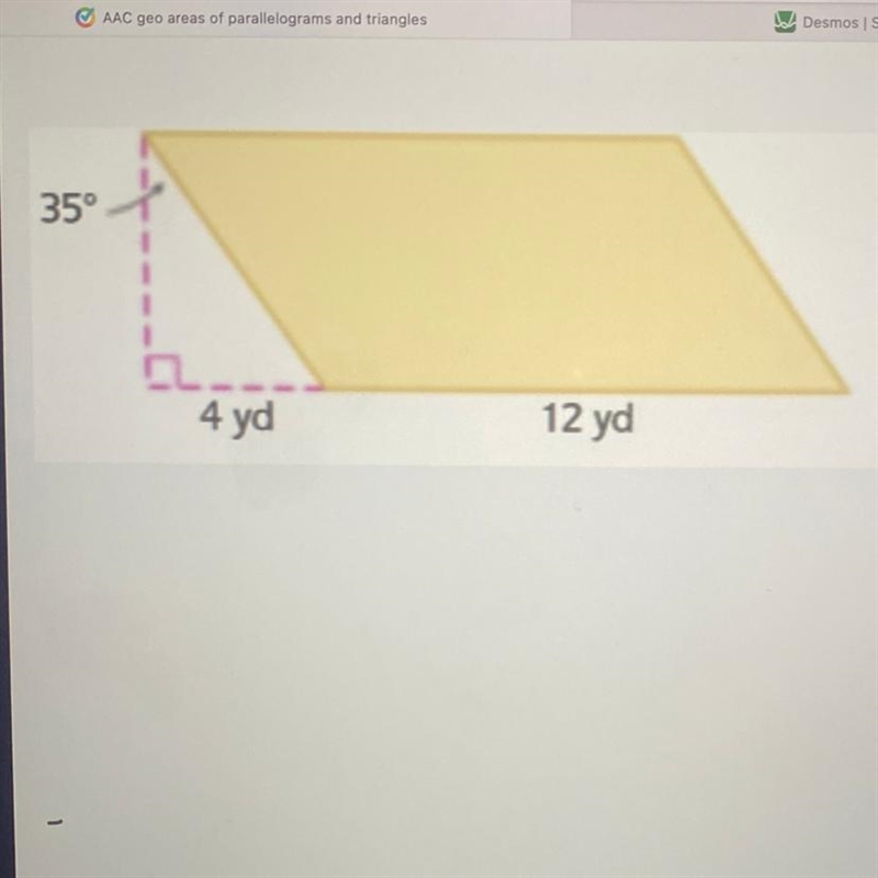 Find the area of the parallelogram. Round to the nearest tenth.-example-1