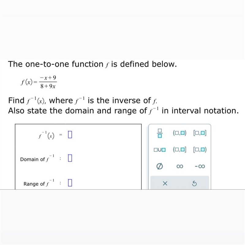 The one-to-one function is defined below. Please help with this answer i’m struggling-example-1