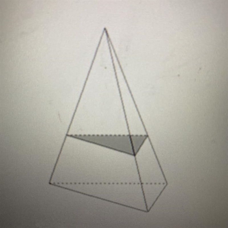 a) A triangle pyramid has a base area of 72 cm squared and a height/altitude of 9 cm-example-1