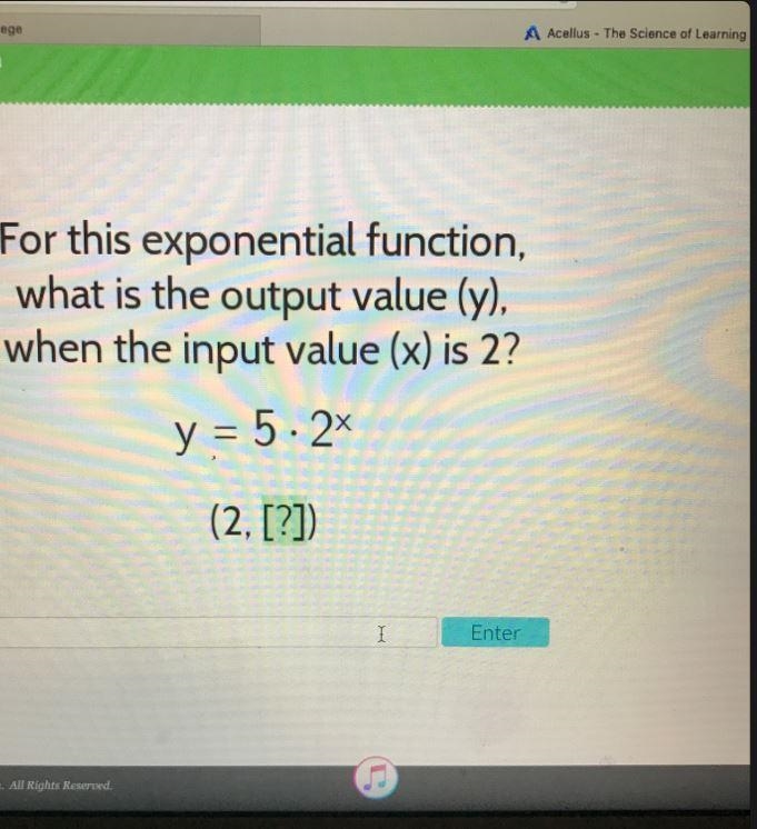 For this exponential function,what is the output value (y),when the input value (x-example-1