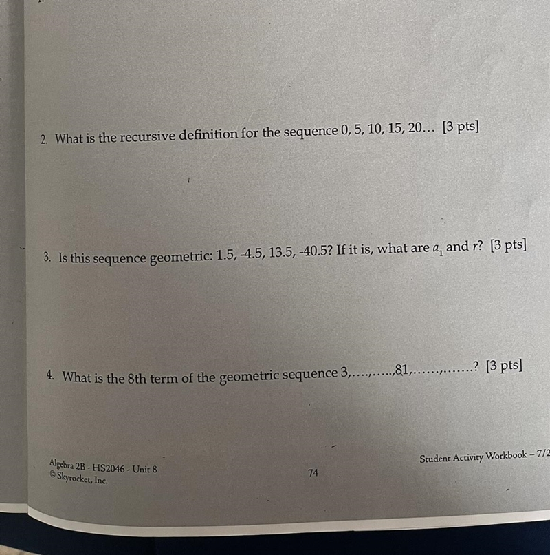 2. What is the recursive definition for the sequence 0, 5, 10, 15, 20...-example-1