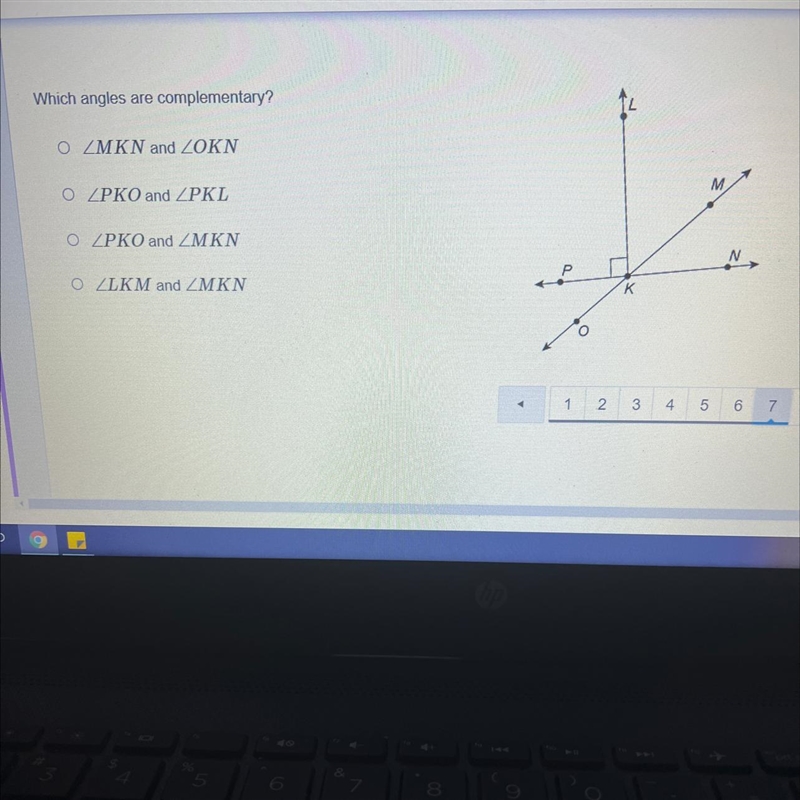 What angles are complementary?-example-1