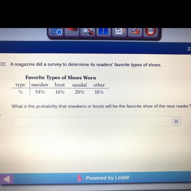 Find the indicated probability a magazine did a survey to determine its readers favorite-example-1