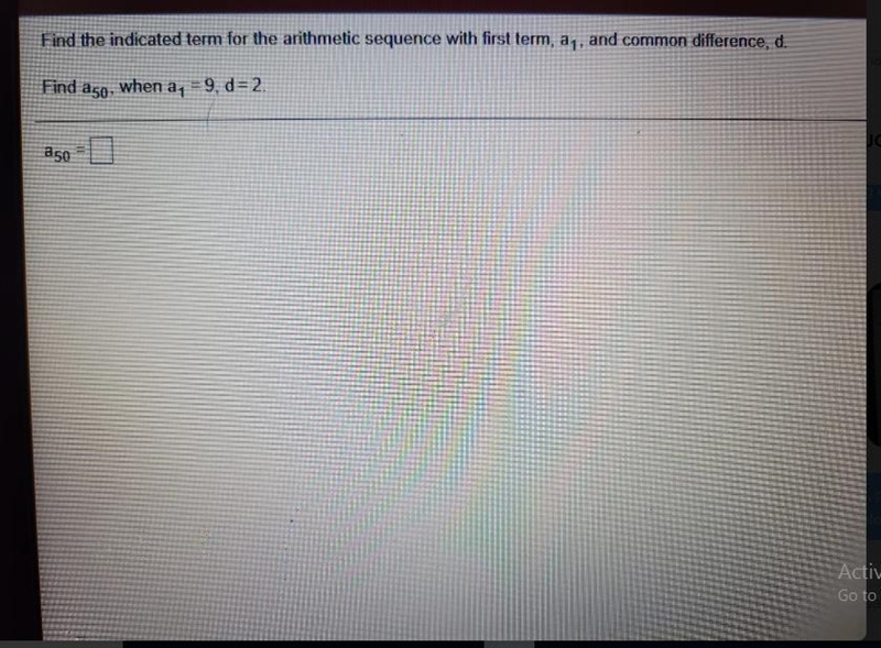 Find a indicate term for the arithmetic sequence with first-term a and common difference-example-1