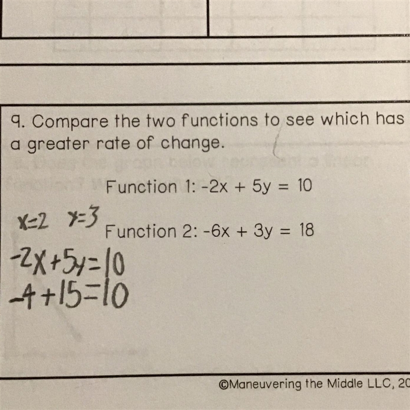 Compare the two functions to see which has a greater rate of changeProblem #9-example-1