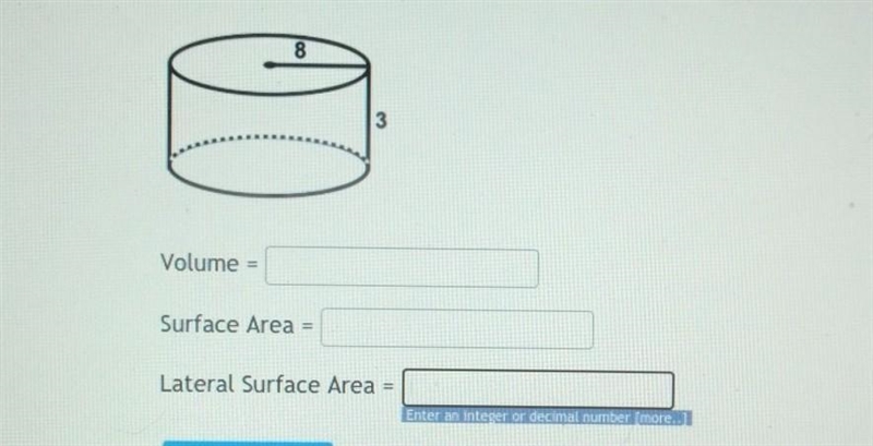 > Next question Get a similar question You can retry this 8 3 Volume = Surface-example-1