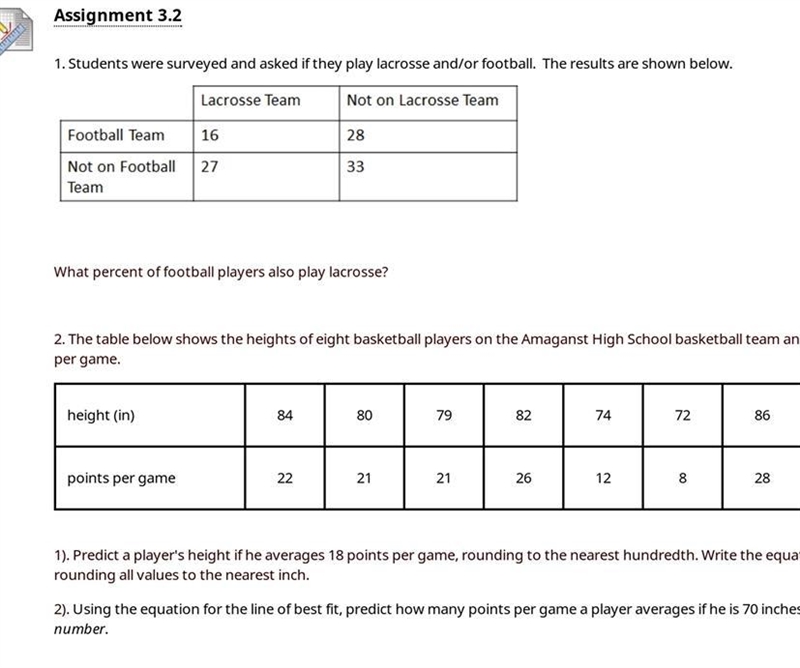 I need my ansnwer checked for question ONE. i have 36%-example-1