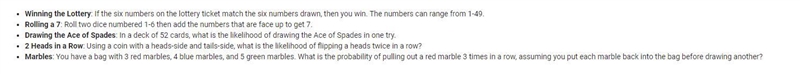 put the events in order of what is most likely to happen, to least likely to happen-example-1