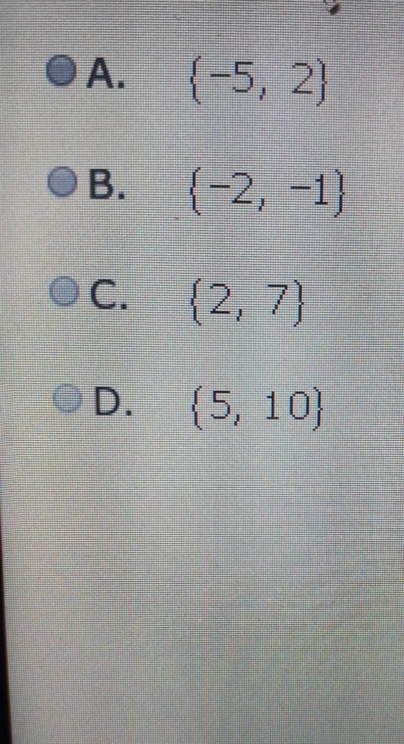 What is the set of solutions of the equation x² + 3x – 4= 6?-example-1