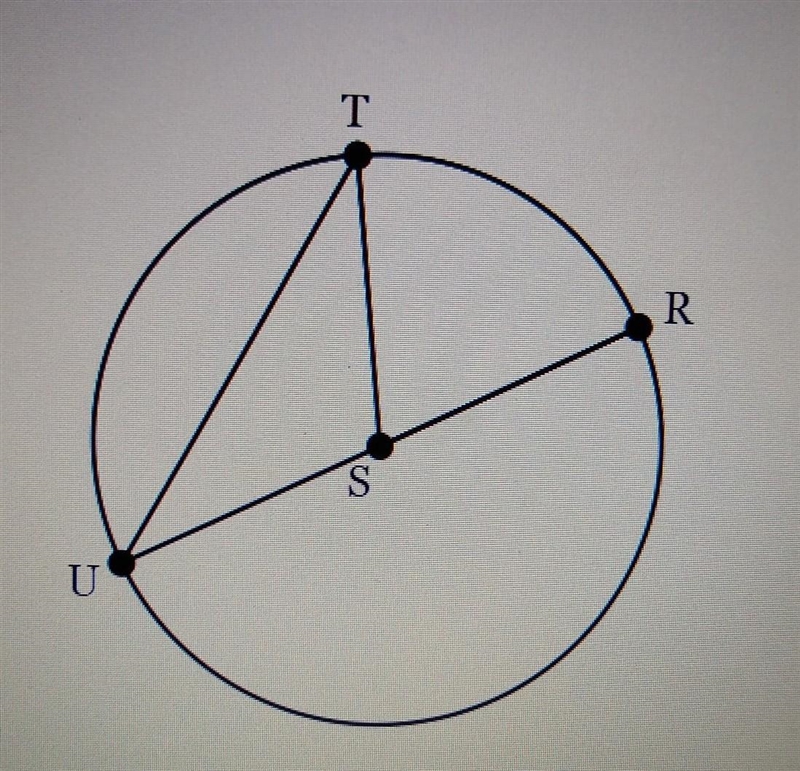 In circle S below, what type of angle is < RST? ( choose: central, interior, exterior-example-1