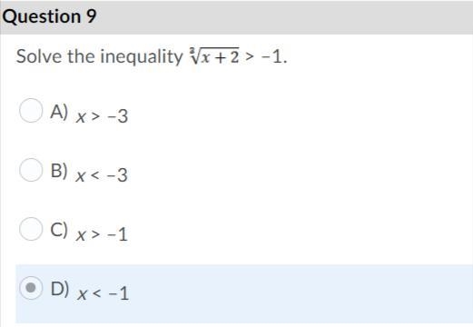 Solve the inequality \sqrt[2]{x} + 2 \ \textgreater \ -1 // its not D-example-1