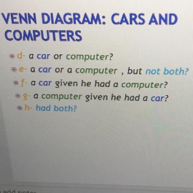 The probability that a student owns a car is 0.65 and the probability that a student-example-1