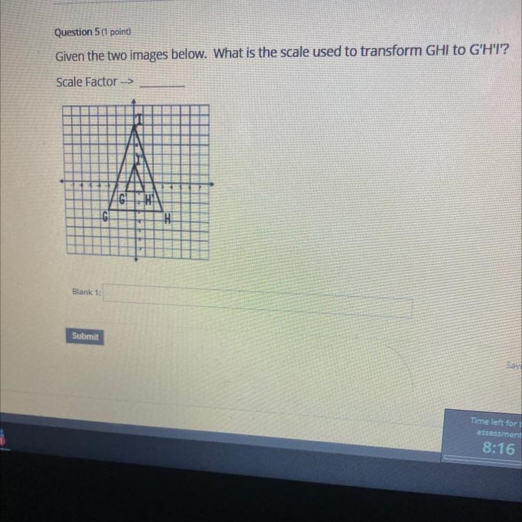 estion 5 (1 point)Given the two images below. What is the scale used to transform-example-1