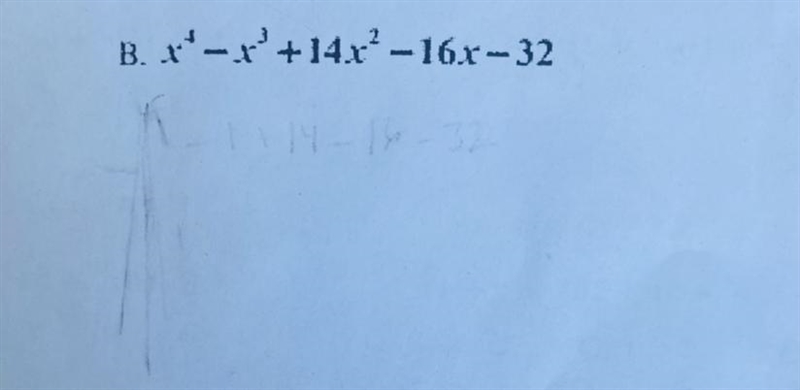 Hi, can you help me to solve this exercise using the Synthesis Division, please.-example-1