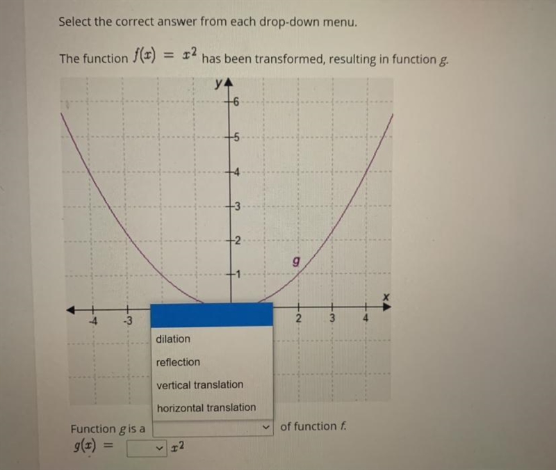 I need help Options for the first box are shown Options for the second box are: 1/4, 4, 2, -1/4-example-1