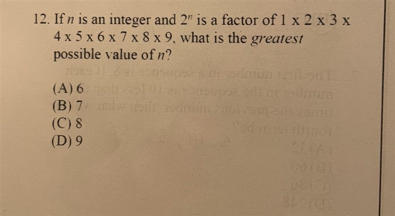 If n is an integer and 2n is a factor of 1x2x3x4x5x6x7x8x9 what is the greatest possible-example-1