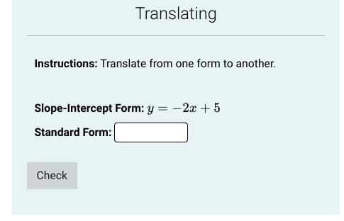 Translate algebra 2 to standard form-example-1