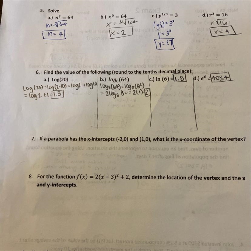 Are the answers to question six part a b c and d correct?-example-1