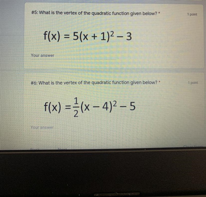 What is the vertex of the quadratic function give below.#5-example-1