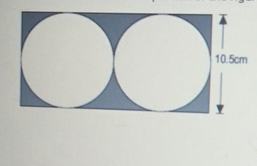 8. Find the area of the shaded portion of the figure. 10.5cm-example-1