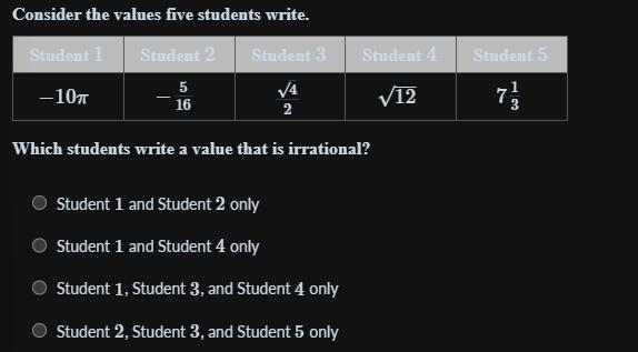 I Need help with this rational or irrational problem.-example-1