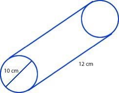 Find the volume of the cylinder below. Use π = 3.14A) 376.8 cm^3B) 188.4 cm^3C) 3,768 cm-example-1