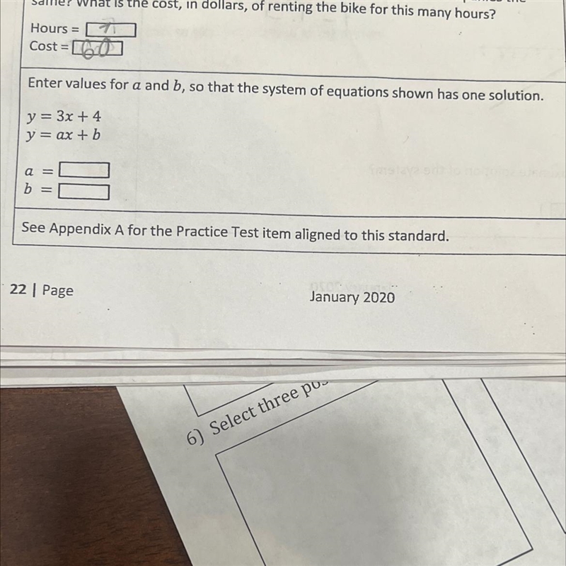 Enter values for alien base of the system of equation shown has one solution-example-1