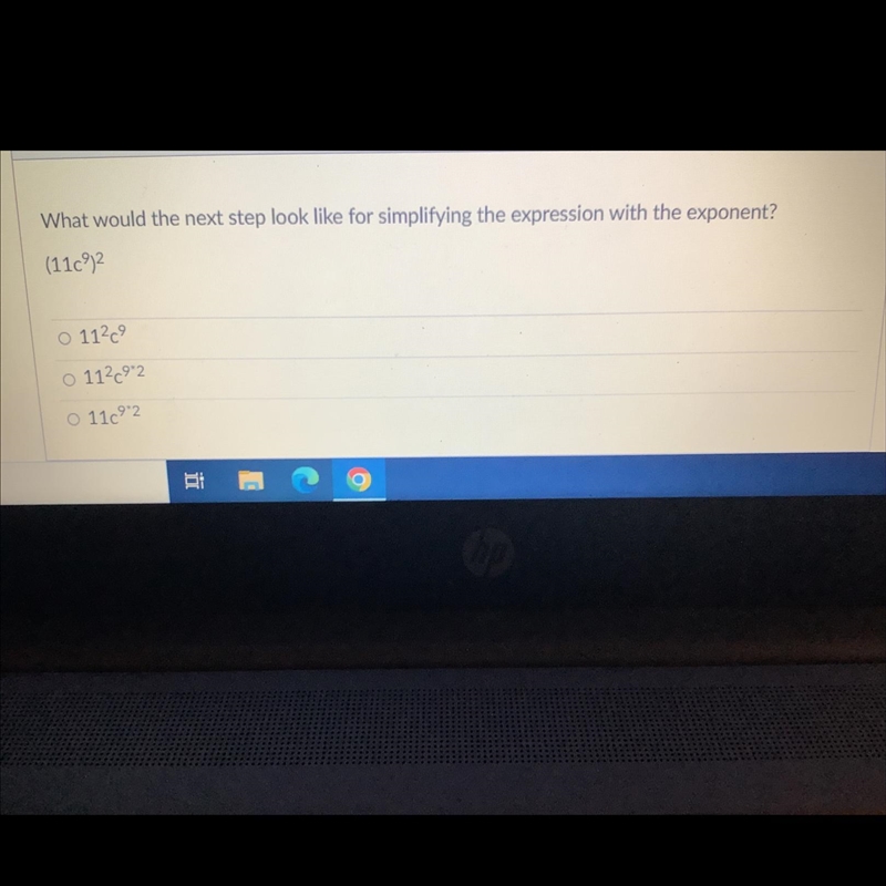 What would the next step look like for simplifying the expression with the exponent-example-1