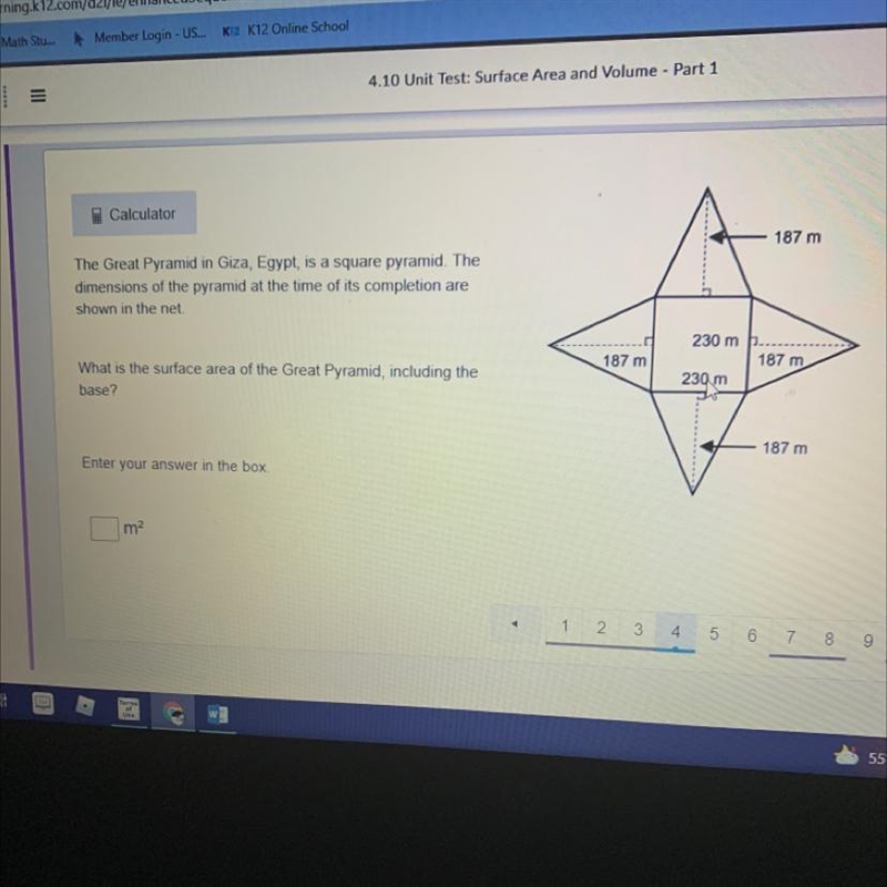 What is the surface area of the great pyramid including the base?-example-1