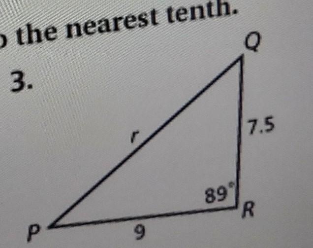 Use the given measurements to solve each triangle. round to the nearest tenth please-example-1