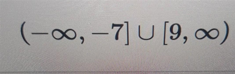 What is the inequality notation of this interval and graph?-example-1